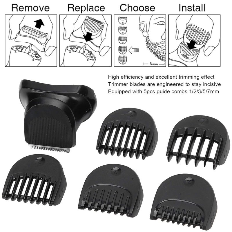 woobles Shaver Trimmer Head Electric Shaver Beard Trimmer Head Compatible + 5pcs Guide Comb Trimming Set With Braun Series 3, Bt32 Razor Head Replacement Razor Blade - Image 3